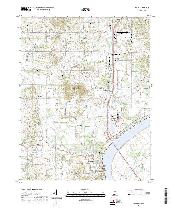 US Topo 7.5-minute map for Rockport INKY