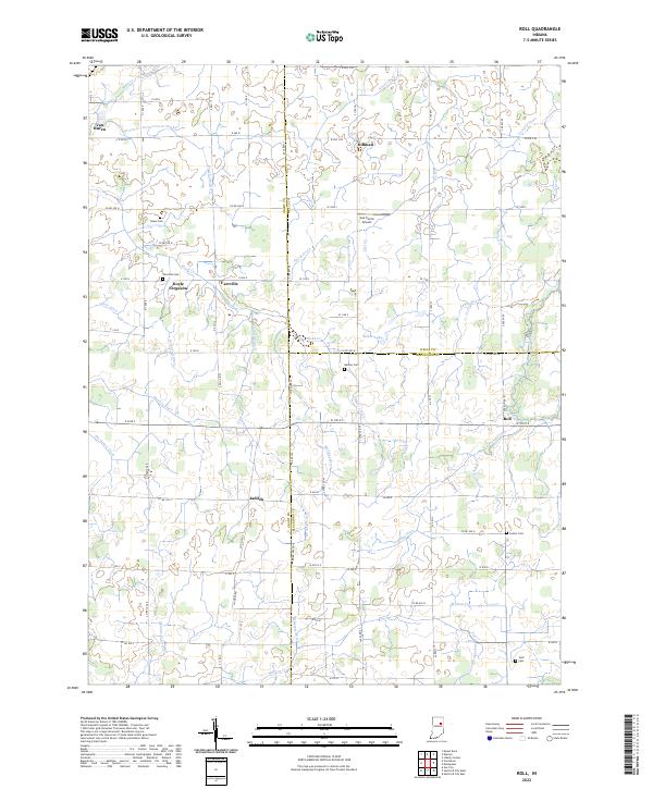 US Topo 7.5-minute map for Roll IN