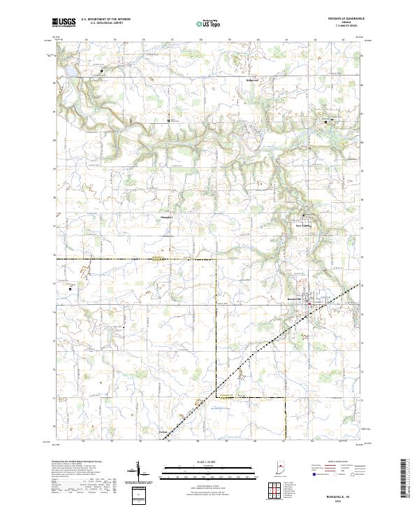 US Topo 7.5-minute map for Russiaville IN