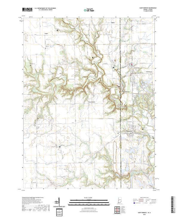 US Topo 7.5-minute map for Saint Bernice INIL