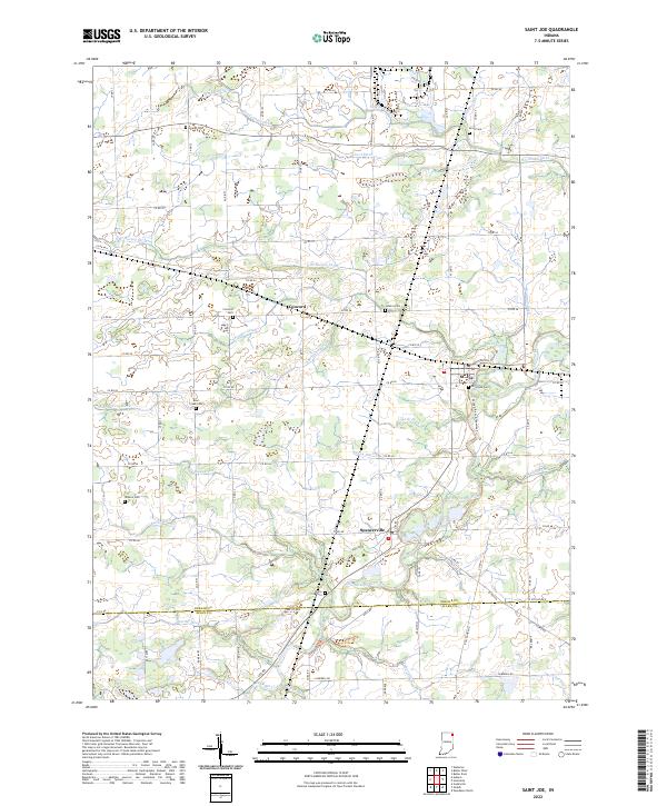 US Topo 7.5-minute map for Saint Joe IN