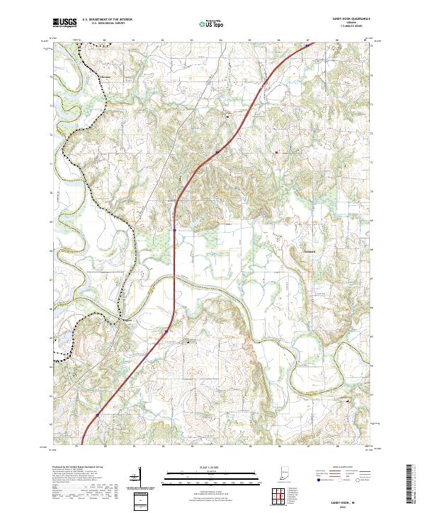 US Topo 7.5-minute map for Sandy Hook IN