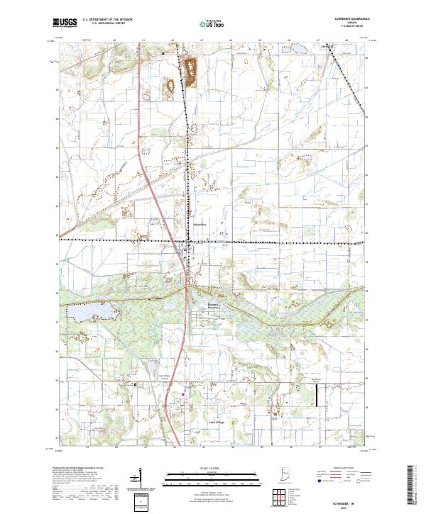 US Topo 7.5-minute map for Schneider IN