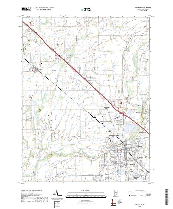 US Topo 7.5-minute map for Shelbyville IN