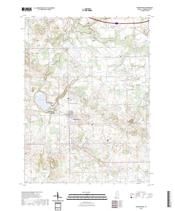 US Topo 7.5-minute map for Shipshewana IN