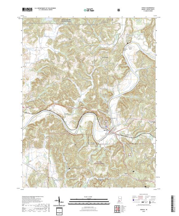 US Topo 7.5-minute map for Shoals IN