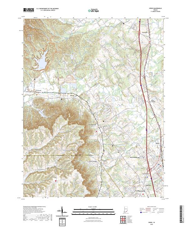 US Topo 7.5-minute map for Speed IN