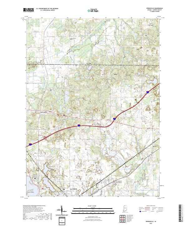 US Topo 7.5-minute map for Springville IN