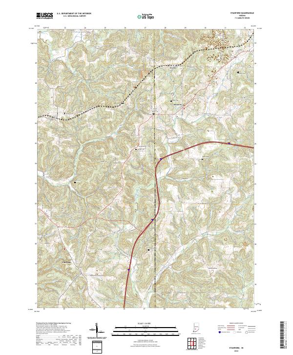 US Topo 7.5-minute map for Stanford IN