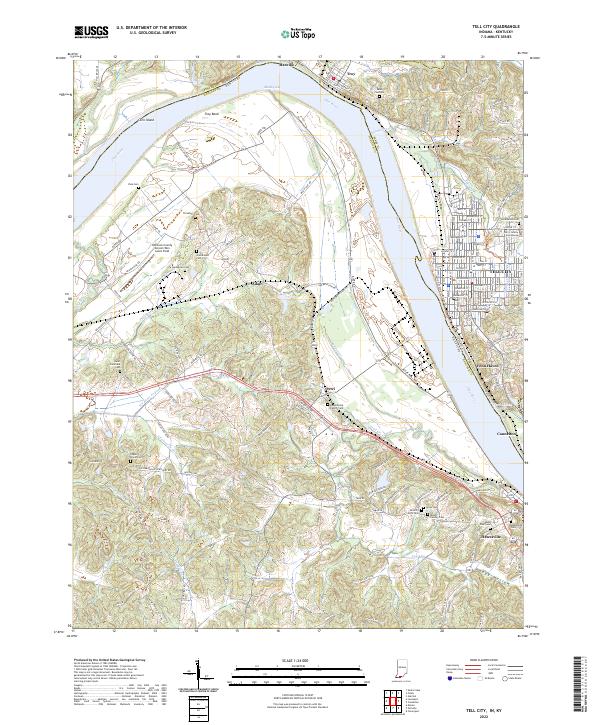 US Topo 7.5-minute map for Tell City INKY