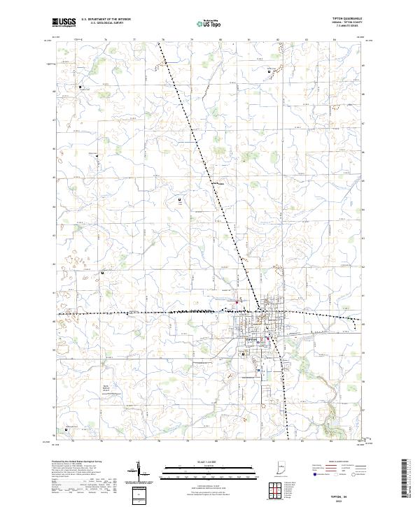 US Topo 7.5-minute map for Tipton IN