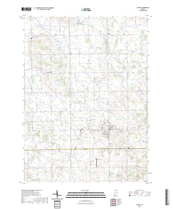 US Topo 7.5-minute map for Topeka IN