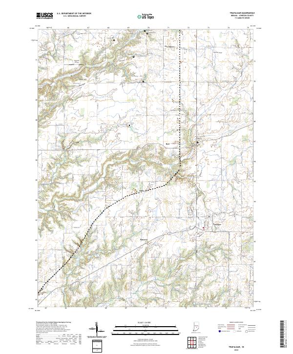 US Topo 7.5-minute map for Trafalgar IN