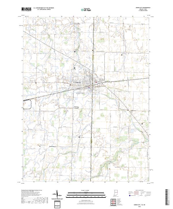 US Topo 7.5-minute map for Union City INOH