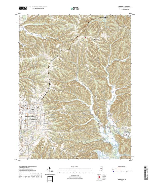 US Topo 7.5-minute map for Unionville IN