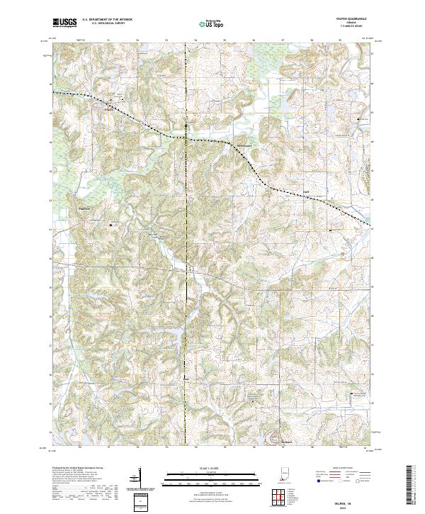 US Topo 7.5-minute map for Velpen IN