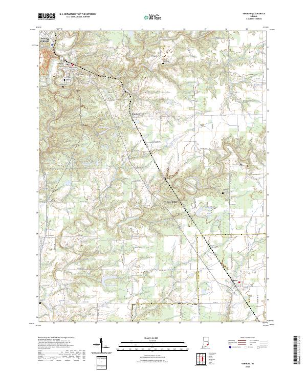 US Topo 7.5-minute map for Vernon IN