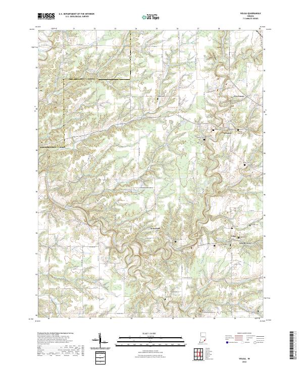 US Topo 7.5-minute map for Volga IN