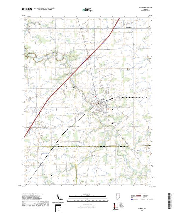 US Topo 7.5-minute map for Warren IN