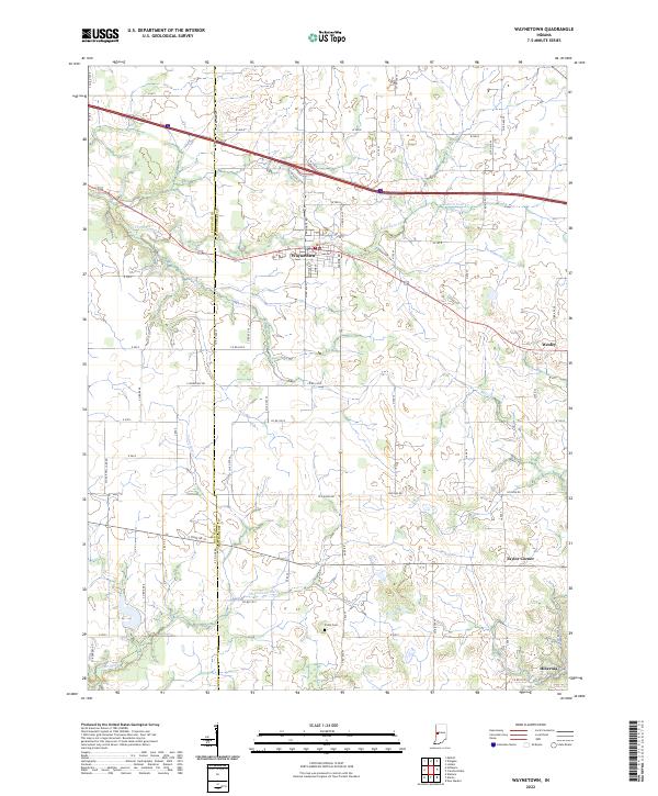 US Topo 7.5-minute map for Waynetown IN