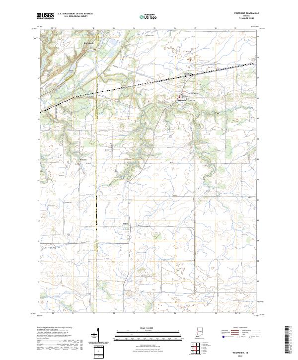 US Topo 7.5-minute map for Westpoint IN