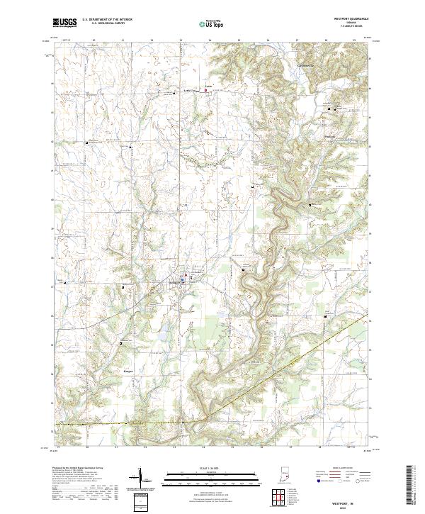 US Topo 7.5-minute map for Westport IN