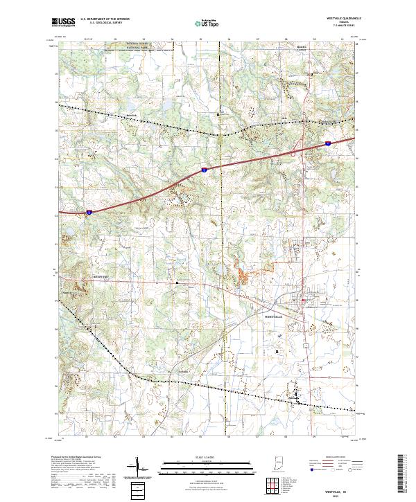 US Topo 7.5-minute map for Westville IN