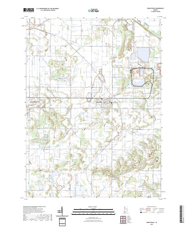 US Topo 7.5-minute map for Wheatfield IN