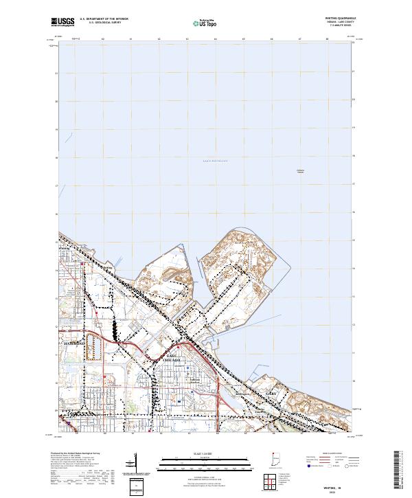 US Topo 7.5-minute map for Whiting IN