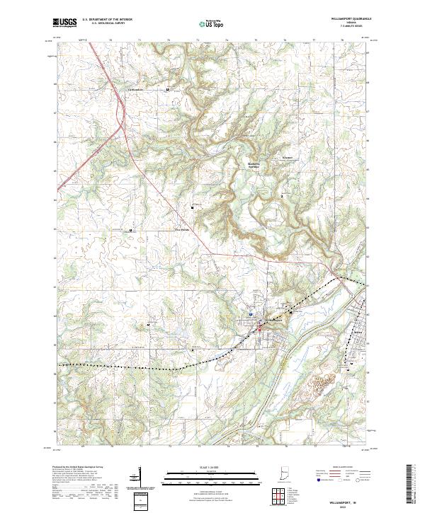 US Topo 7.5-minute map for Williamsport IN