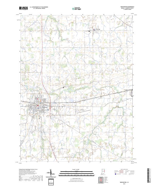 US Topo 7.5-minute map for Winchester IN