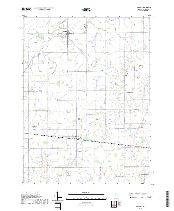 US Topo 7.5-minute map for Windfall IN