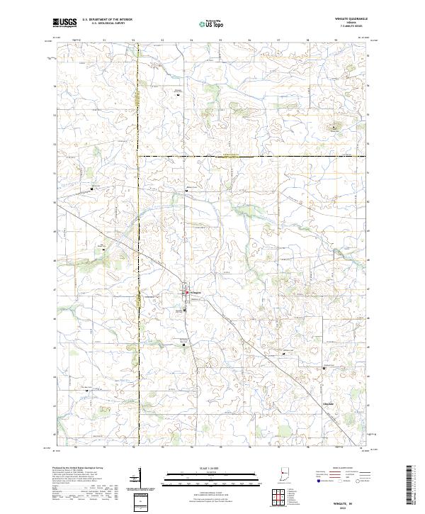 US Topo 7.5-minute map for Wingate IN