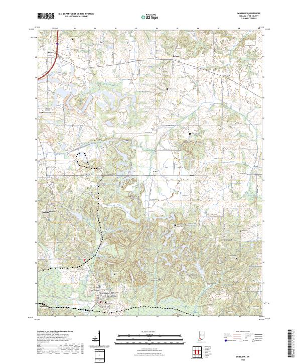 US Topo 7.5-minute map for Winslow IN