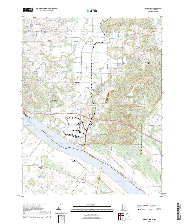 US Topo 7.5-minute map for Yankeetown INKY