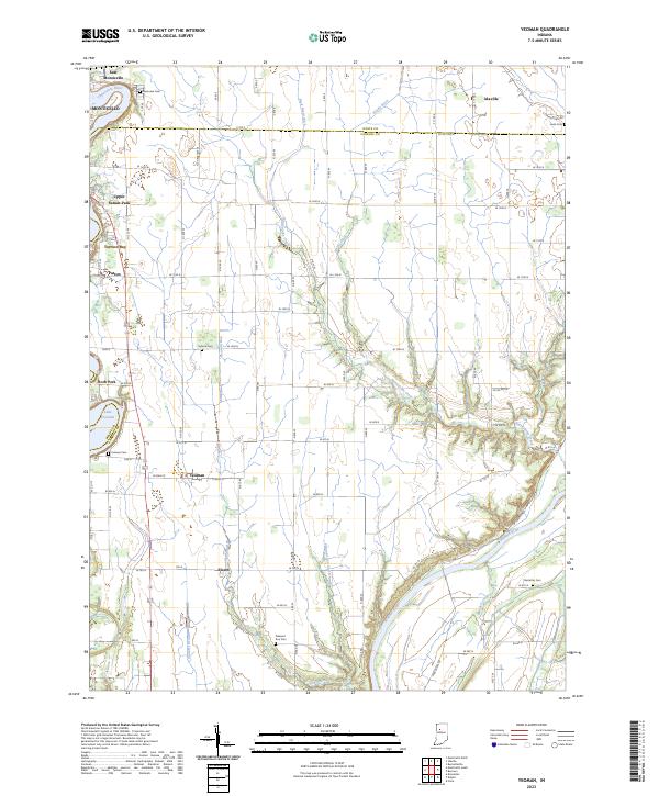 US Topo 7.5-minute map for Yeoman IN