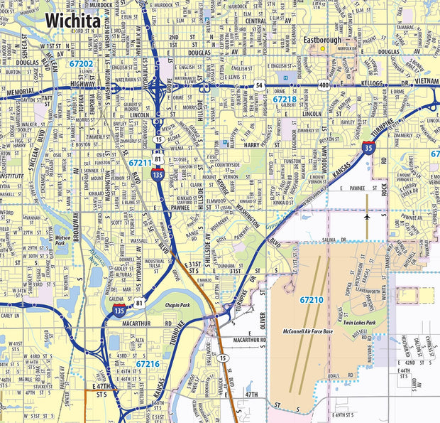 Wichita Metro Area Wall Map