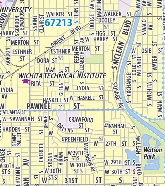 Wichita Metro Area Wall Map