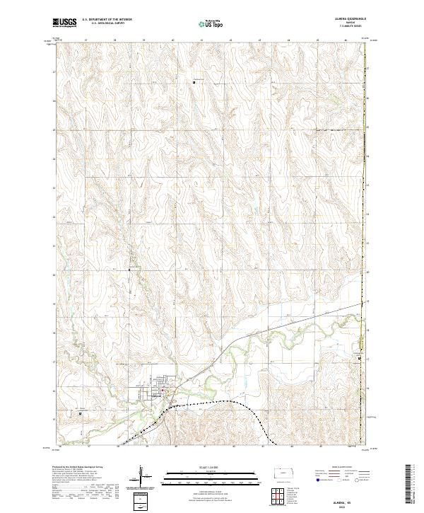 US Topo 7.5-minute map for Almena KS