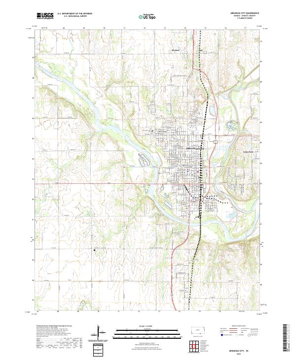 US Topo 7.5-minute map for Arkansas City KS