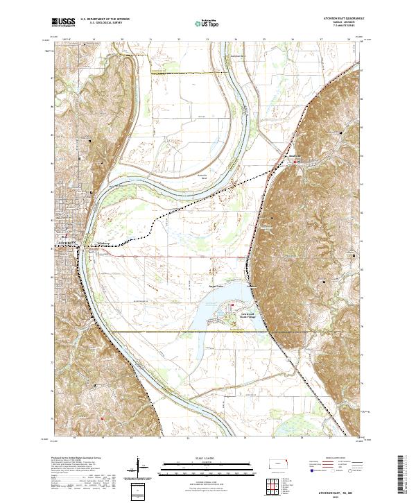 US Topo 7.5-minute map for Atchison East KSMO