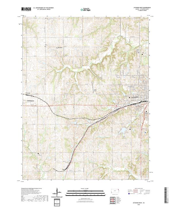 US Topo 7.5-minute map for Atchison West KS