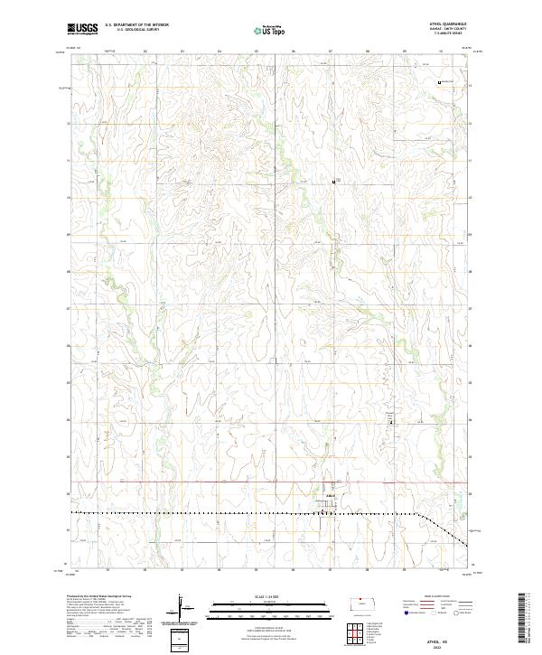 US Topo 7.5-minute map for Athol KS