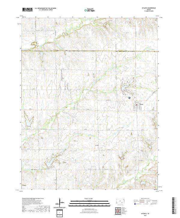 US Topo 7.5-minute map for Atlanta KS