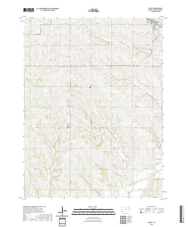 US Topo 7.5-minute map for Axtell KS