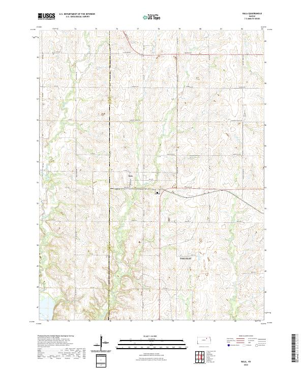 US Topo 7.5-minute map for Bala KS