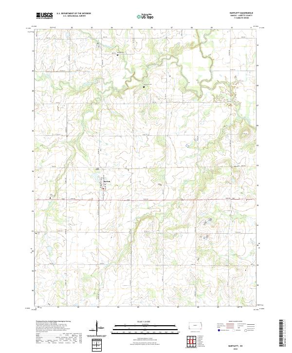 US Topo 7.5-minute map for Bartlett KS