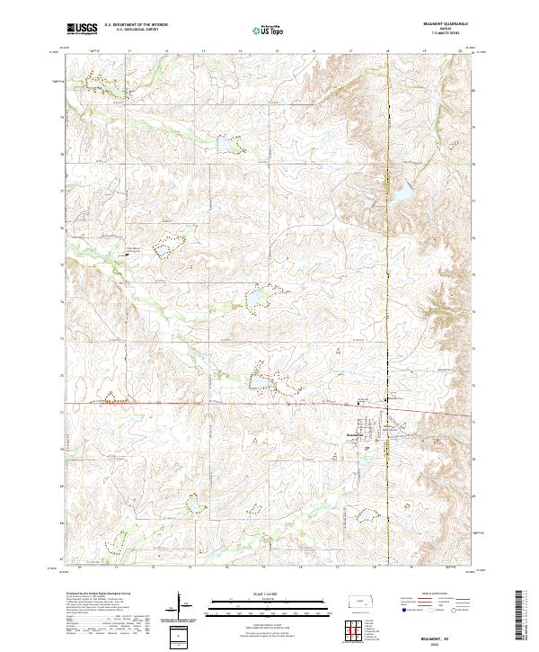 US Topo 7.5-minute map for Beaumont KS