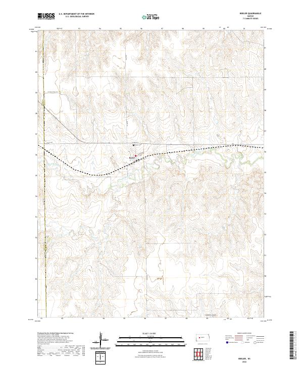 US Topo 7.5-minute map for Beeler KS