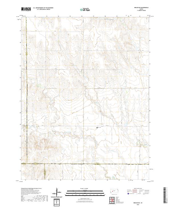 US Topo 7.5-minute map for Beeler SW KS